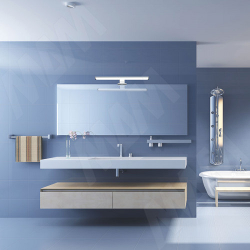 BATH Светодиодный светильник для верхней подсветки, хром, 220V, IP44, 350 мм, нейтральный белый 4000K, 6W (BA220-350-NW6)