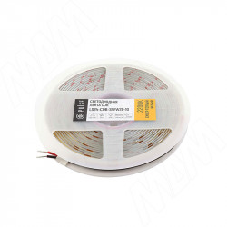 LUX, COB лента светодиодная, 420 диодов, 24V, 5 м, CRI 90, супертеплый белый 2200К, IP20, 10W/1м (LS24-COB-SWW20-10)