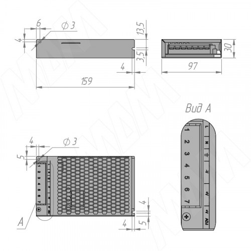 STANDART Блок питания AC-230/DC-24V, ультратонкий, IP20, 150W (PS24-IP20-ST-U-150W)